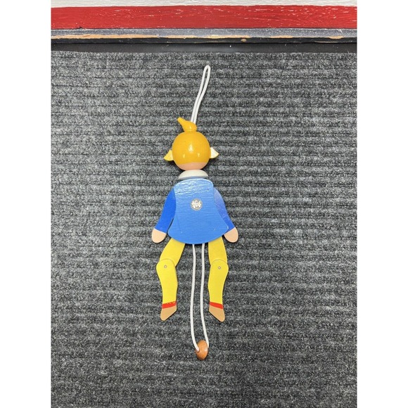 Vintage Sevi Italy Wooden String Marionette Jumping Jack Toy Puppet - Picture 5 of 13